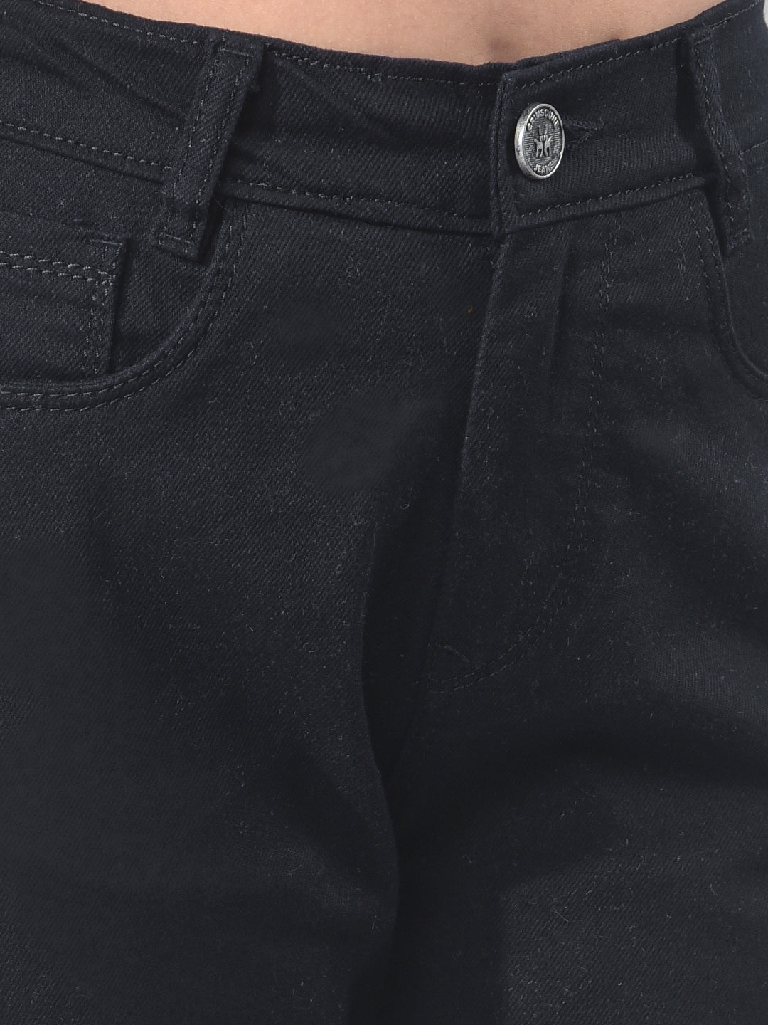 Effortless Black Straight Jeans