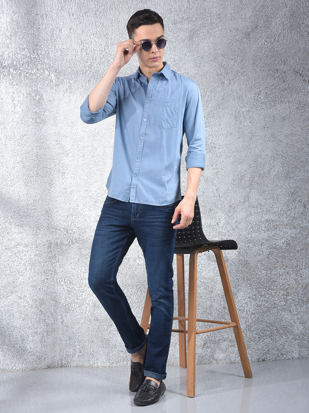 Sleek Cotton Blue Jeans