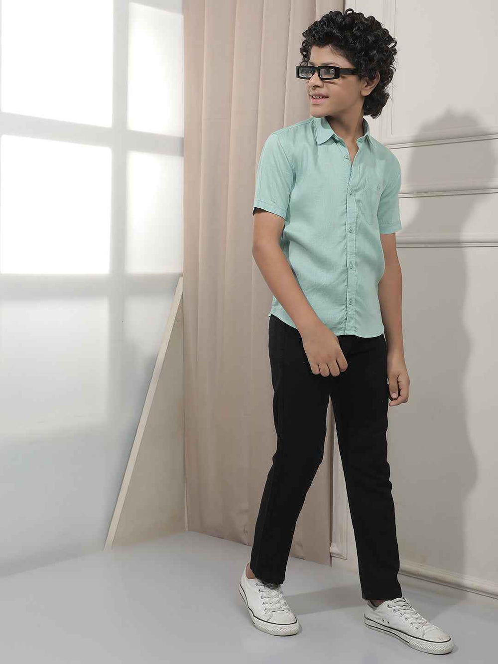 Mint Mist Green Linen Shirt