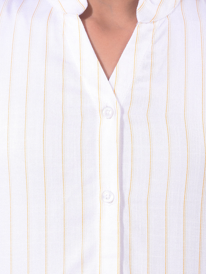 Yellow Vertical Stripes Shirt