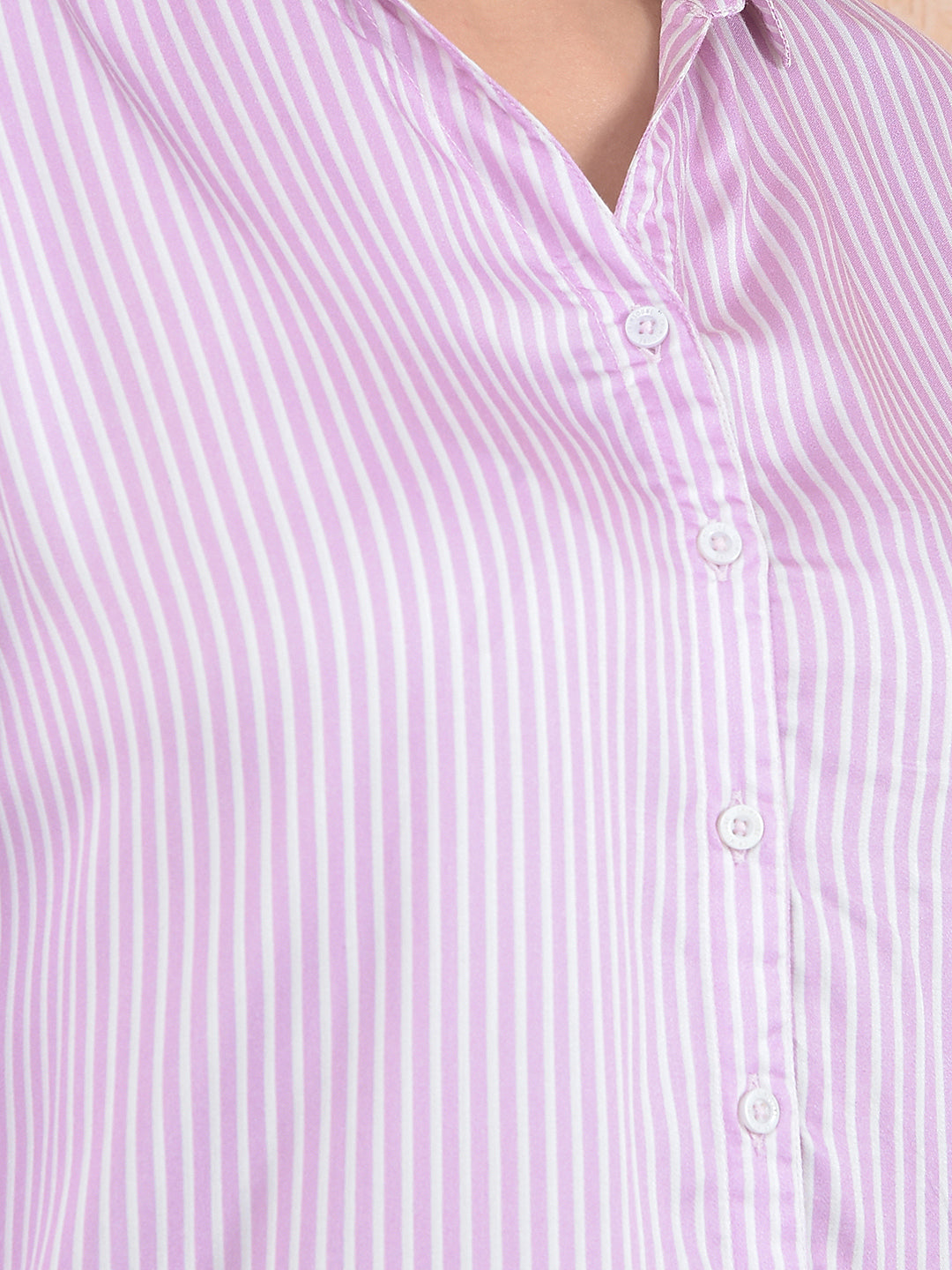 Pink Clean Line Stripe Shirt
