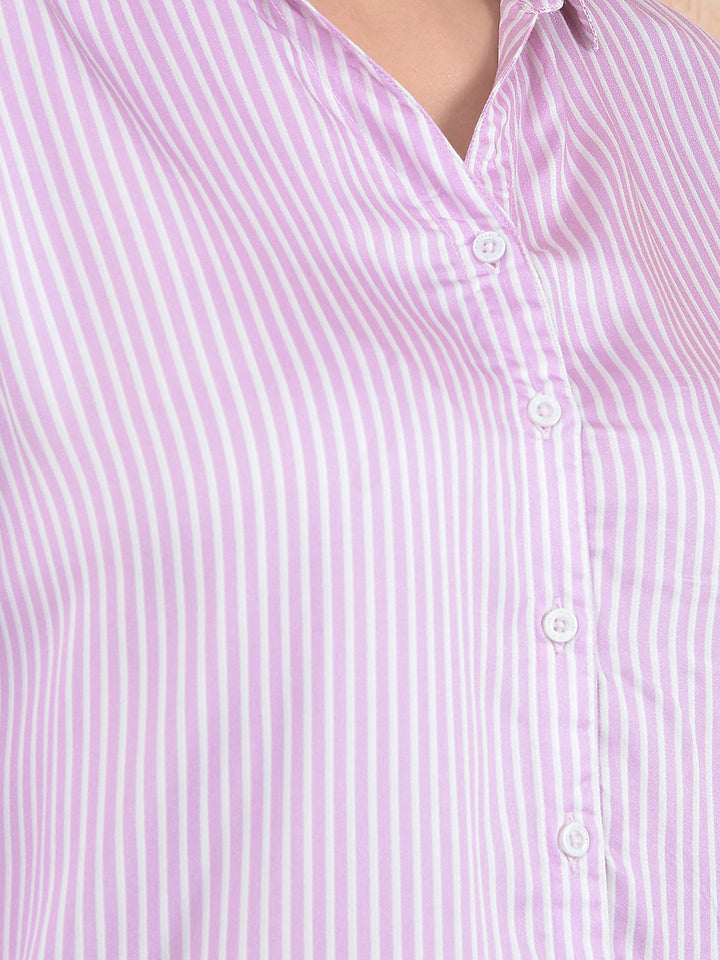 Pink Clean Line Stripe Shirt
