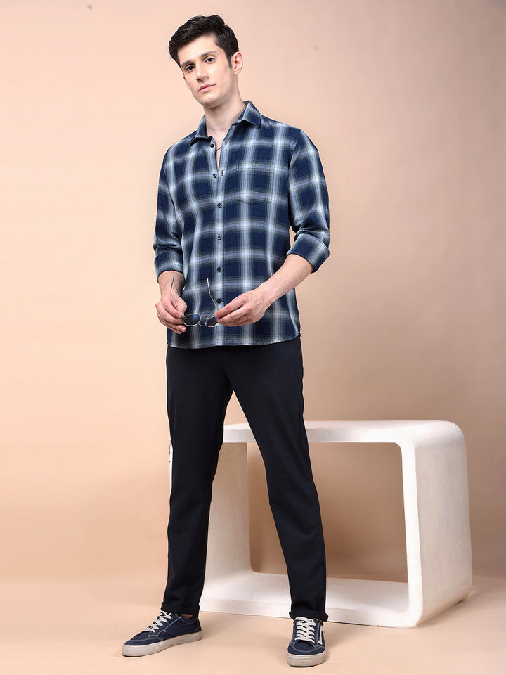 Green Checked 100% Cotton Shirt