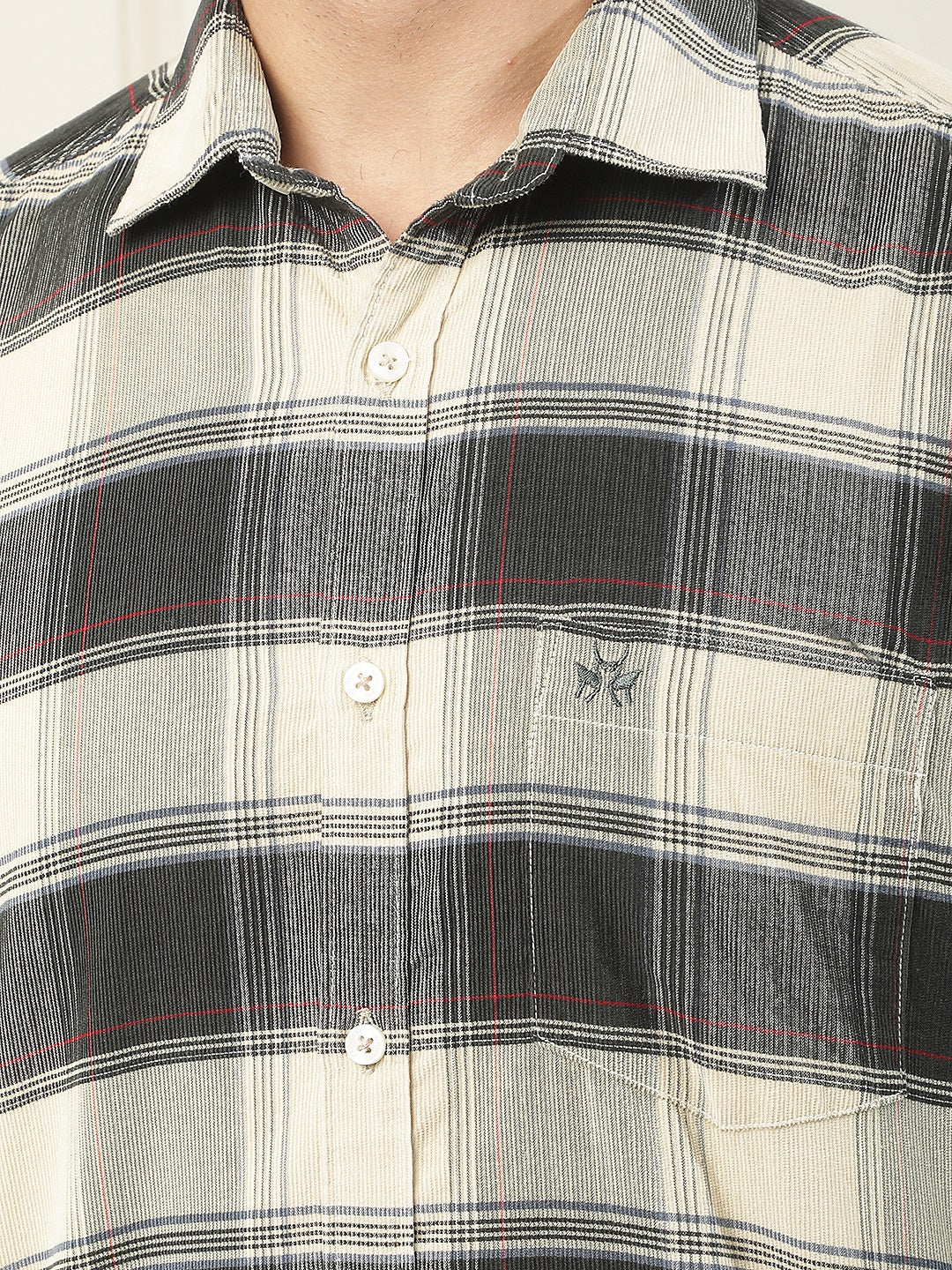 Green Checked Corduroy Shirt
