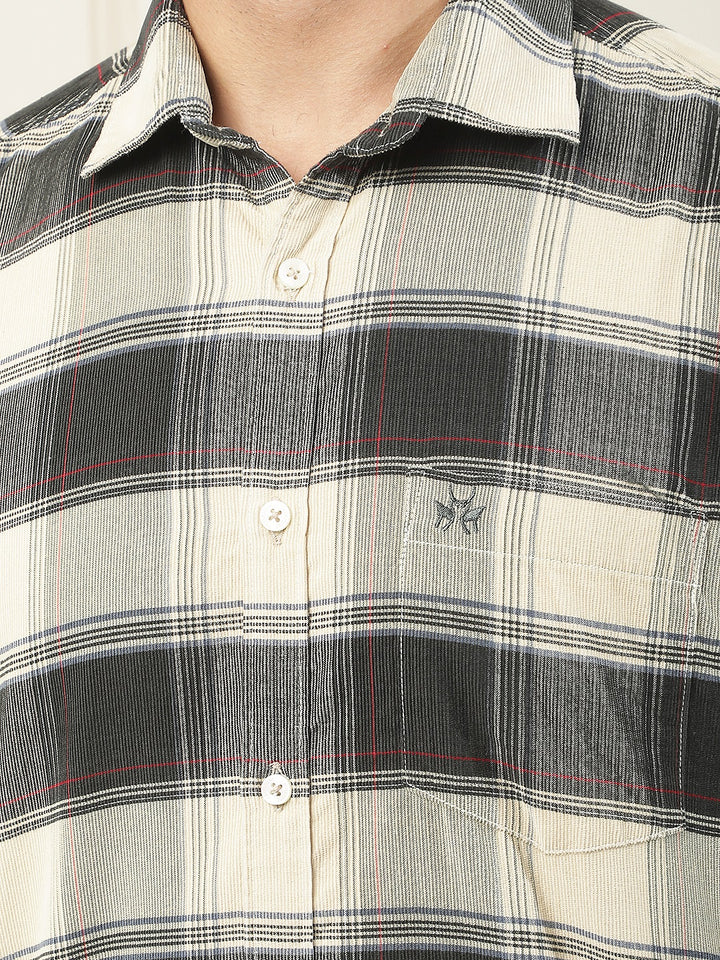 Green Checked Corduroy Shirt