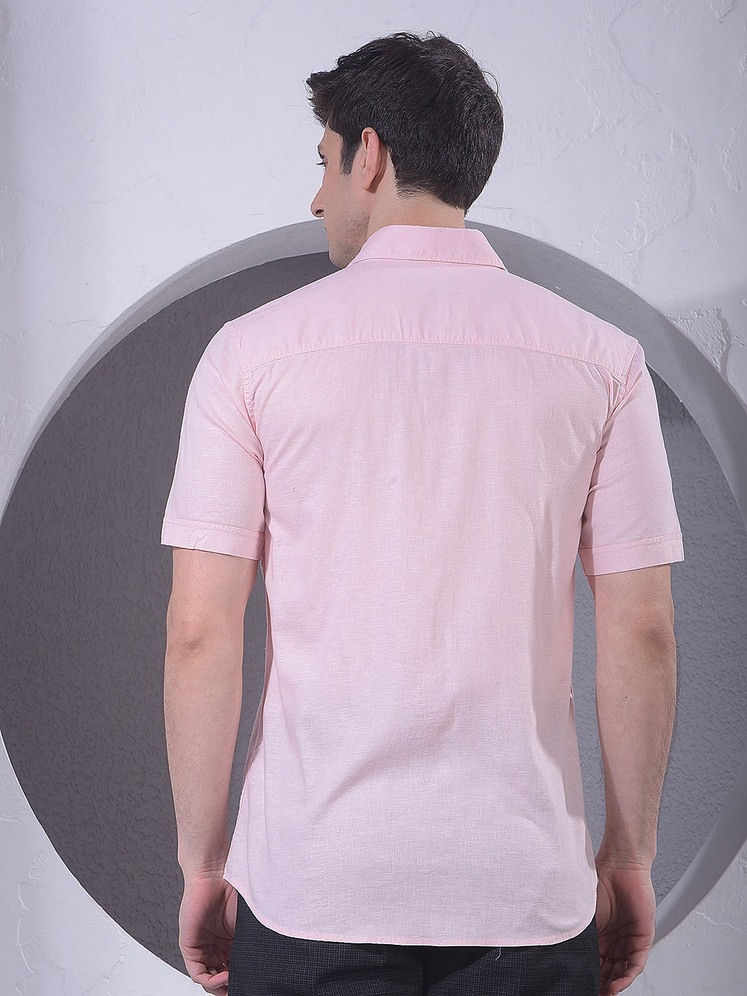 Soft Peach Linen Shirt