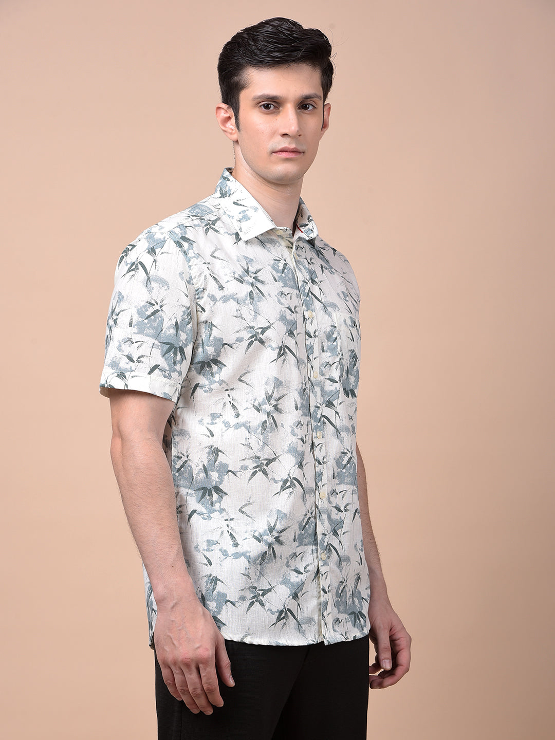 Green Floral Print Shirt