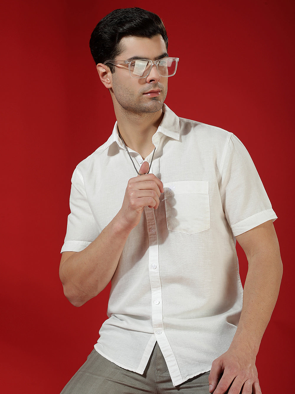 White Luxe Linen Breeze Shirt