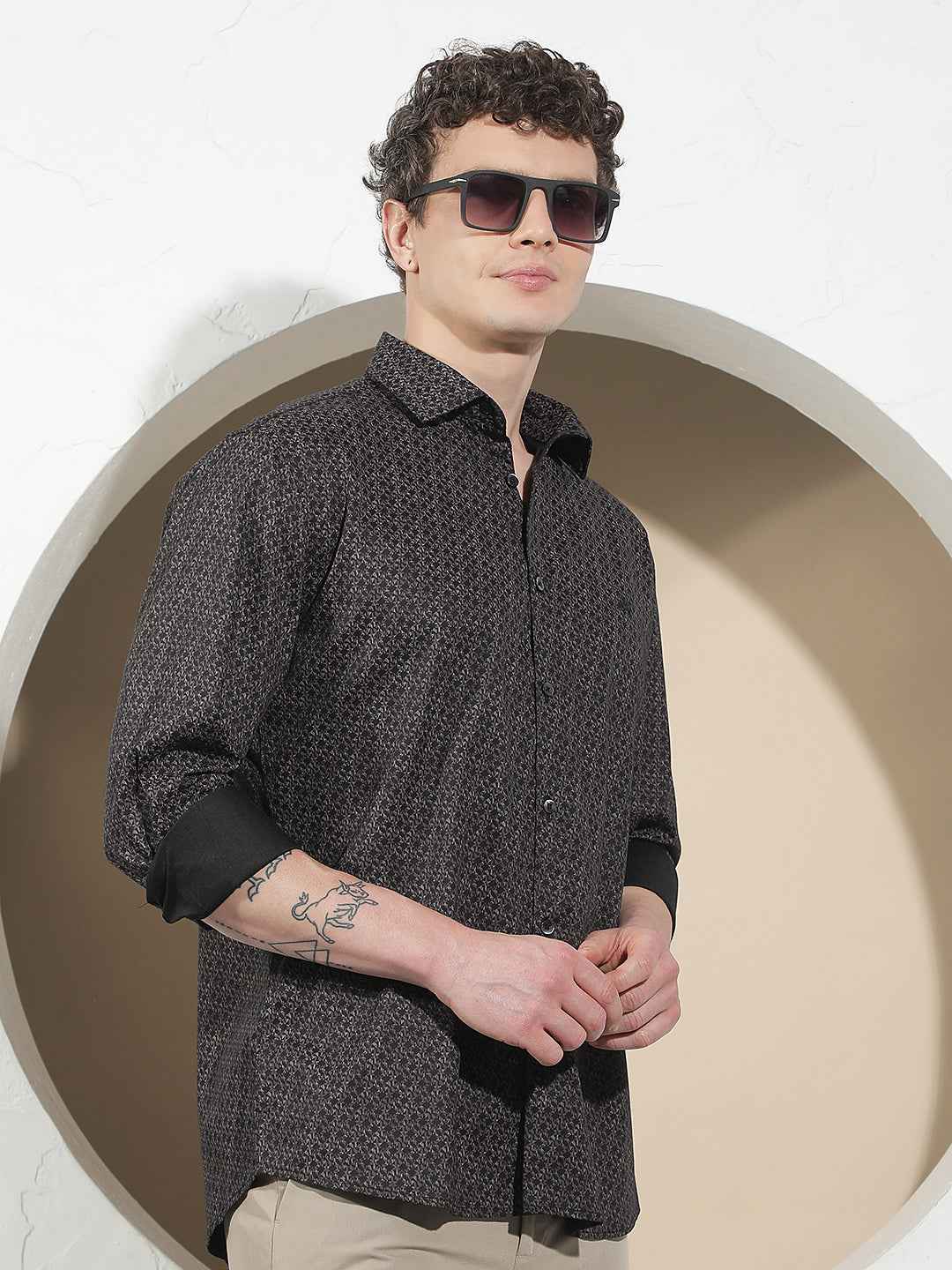 Wine Printed Shirt