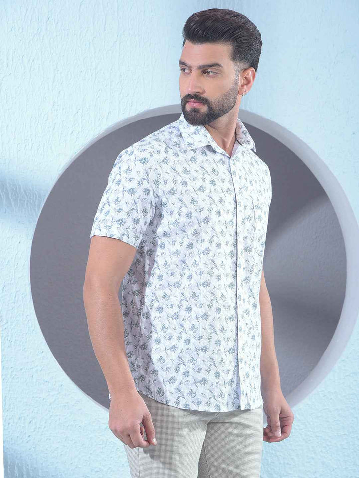 Green Floral Print Shirt