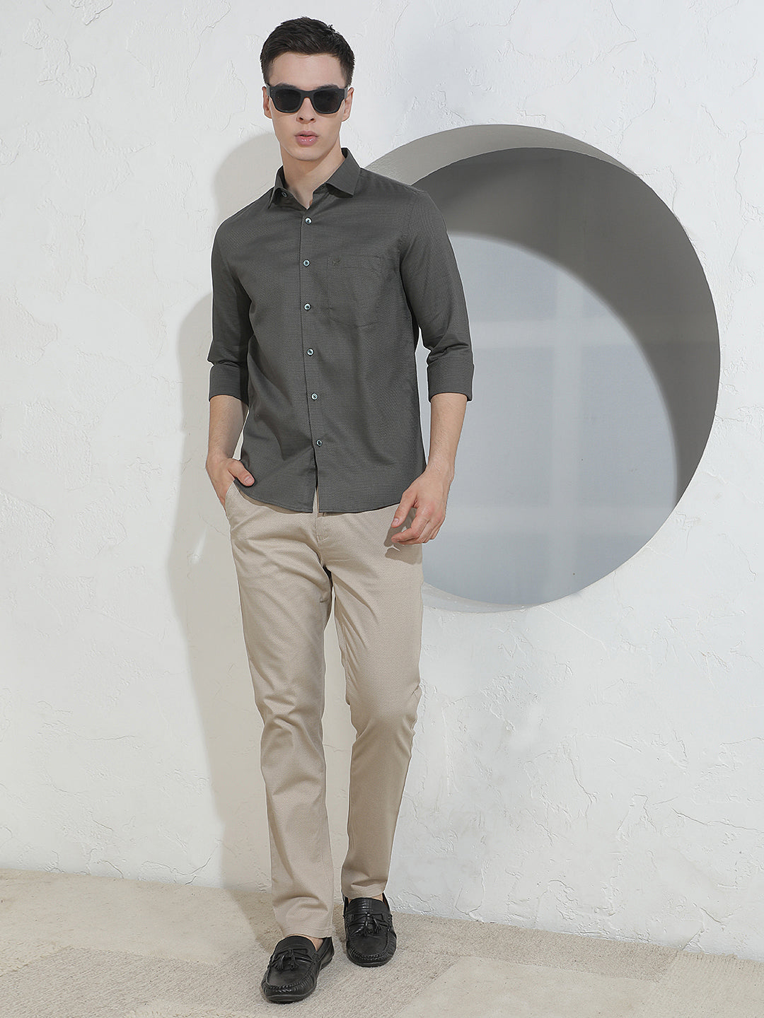 Contemporary Verdant Green Jacquard Shirt