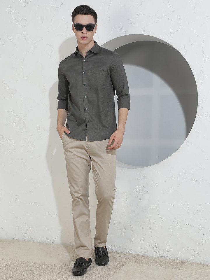 Contemporary Verdant Green Jacquard Shirt