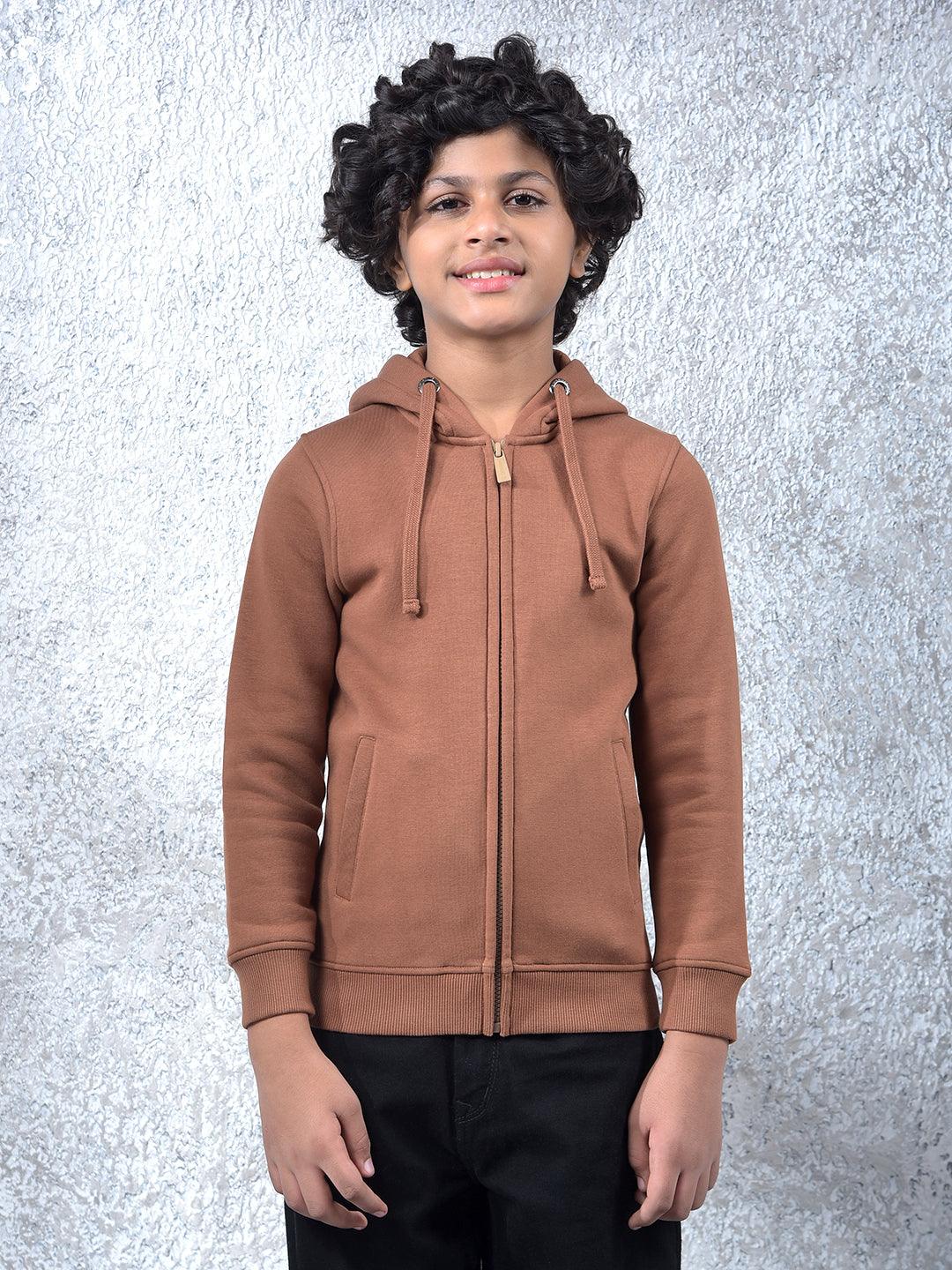 Brown Hooded Neck Sweatshirt