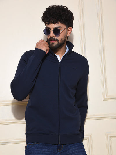 Soft Cotton Blend Zip Jacket