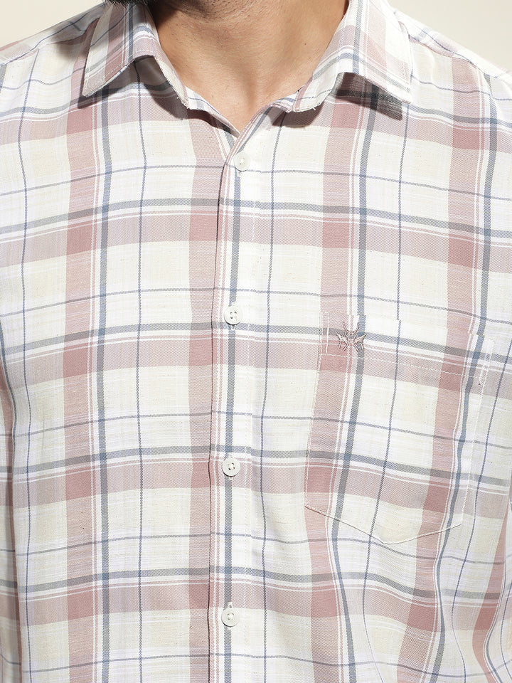 Multi-Color Checked Linen Shirt