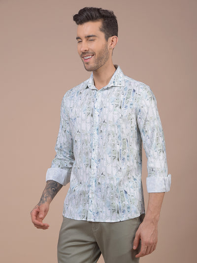 Multi-Color Printed Linen Shirt