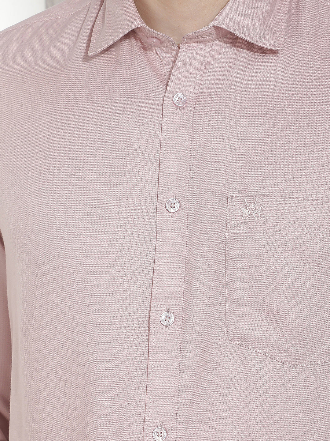 Modern Light Peach Textured Shirt
