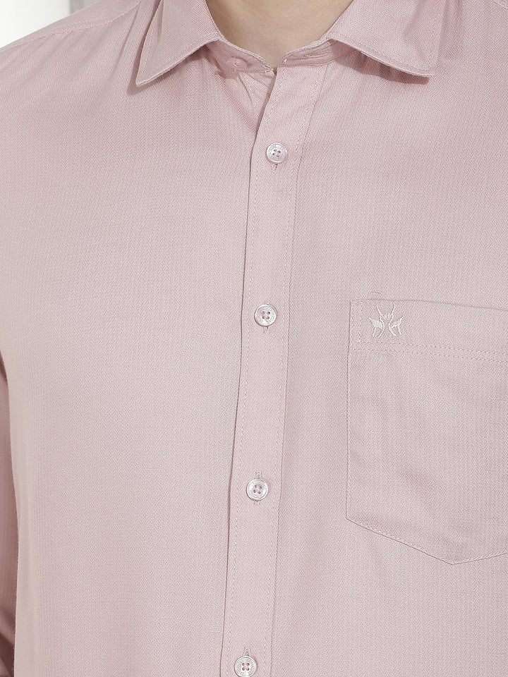 Modern Light Peach Textured Shirt