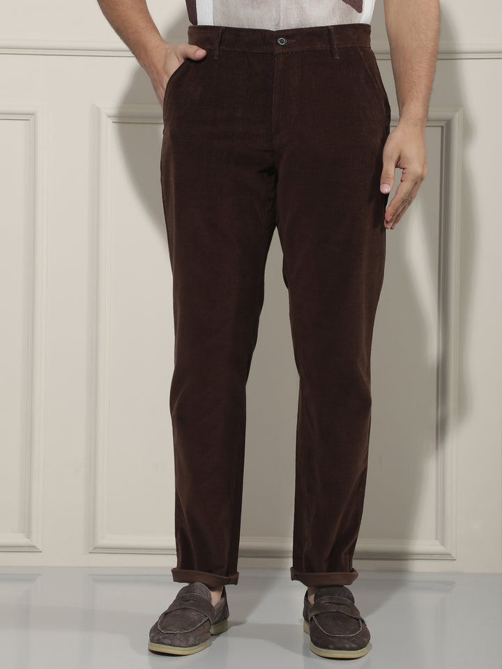 Classic Hazelwood Brown Corduroy Trousers