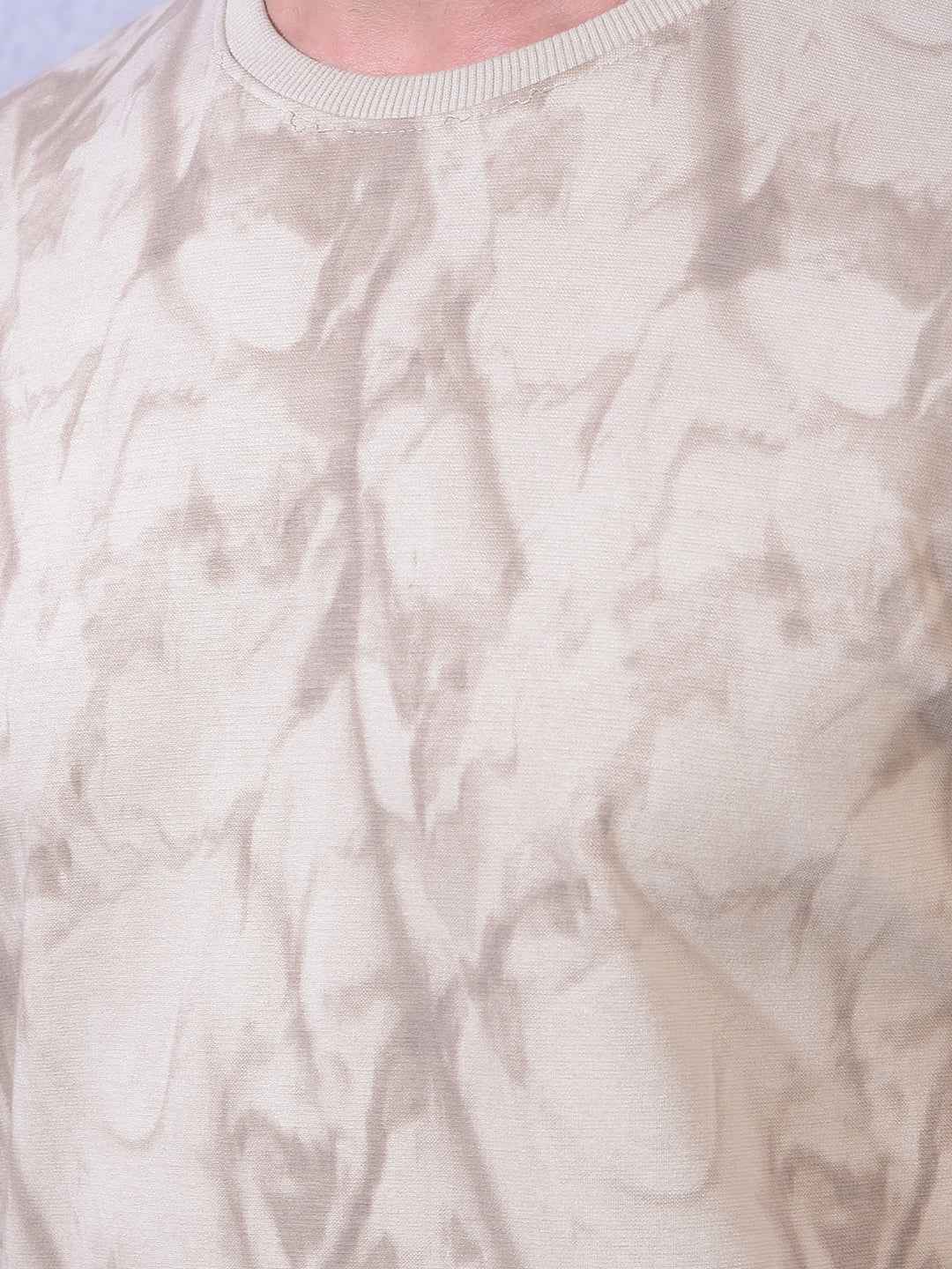 Beige Printed T-Shirt