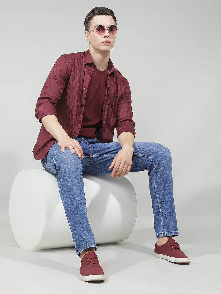 Distressed Indigo Blue Jeans