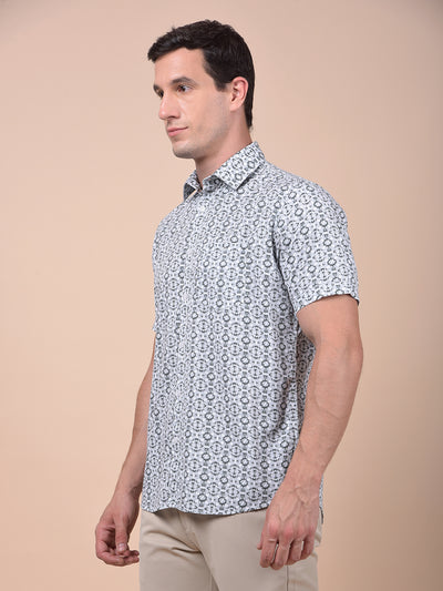 Streamlined Grey Printed Shirt