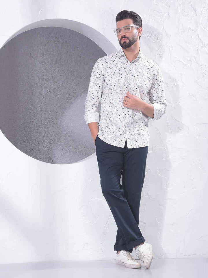 Multi-Color Floral Print 100% Cotton Shirt