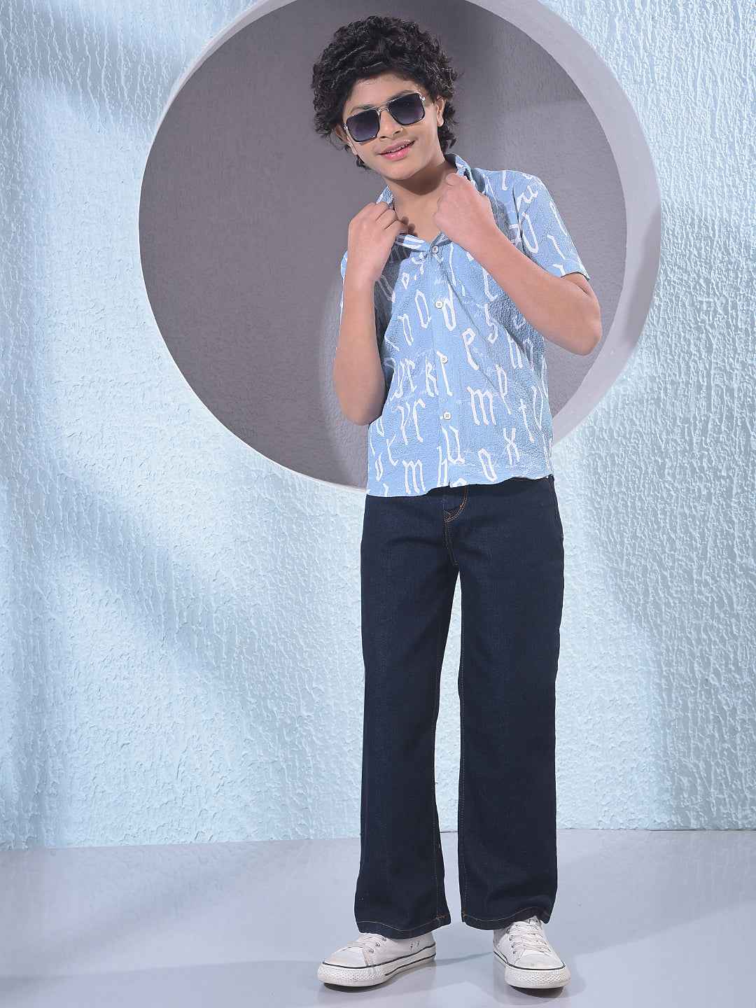 Navy Blue Baggy Jeans