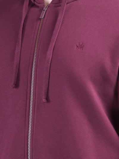 Dapper Wine Hooded Neck Sweatshirt