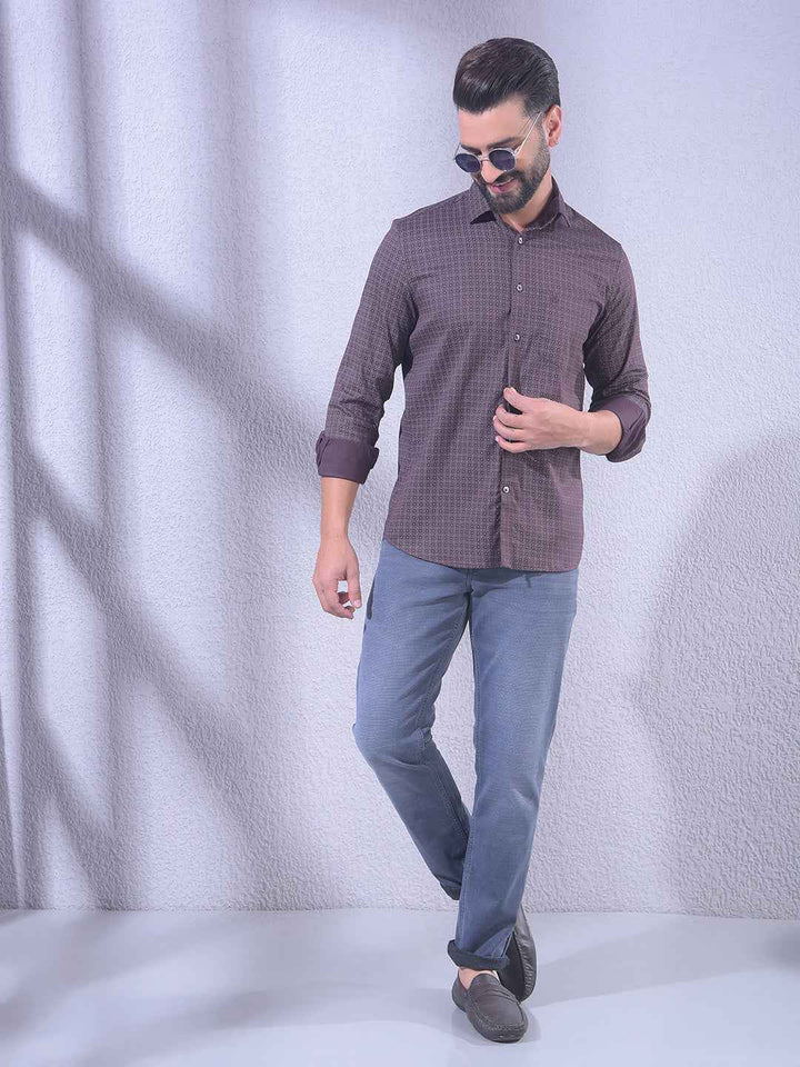 Wine Printed Shirt