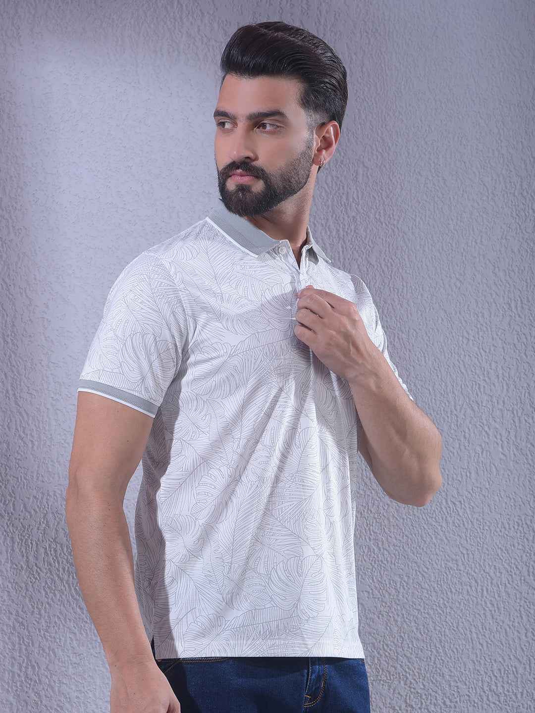 White Floral Print T-Shirt