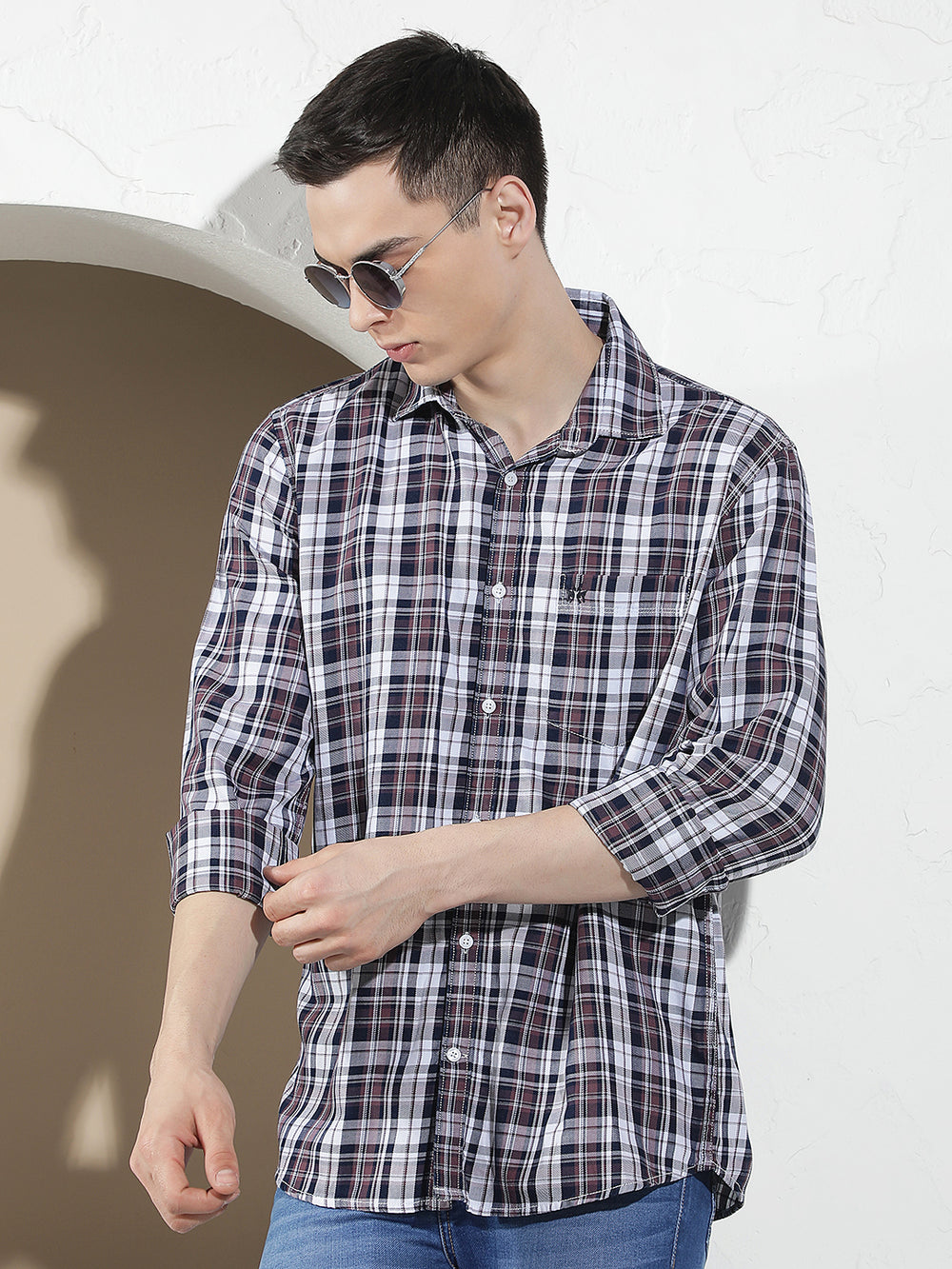 Multicolor 100% Cotton Checked Shirt