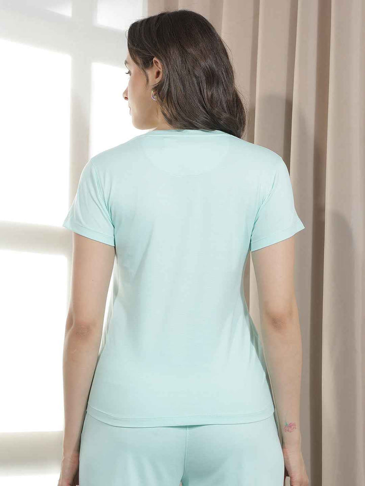 Green Typographic Printed T-Shirt