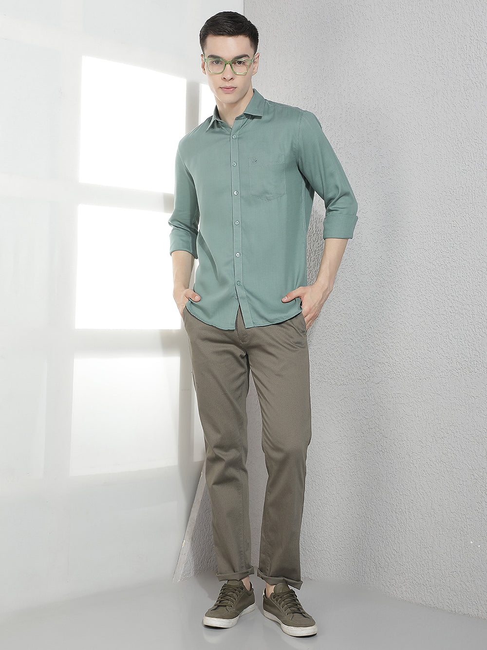 Urban Emerald Green Casual Shirt