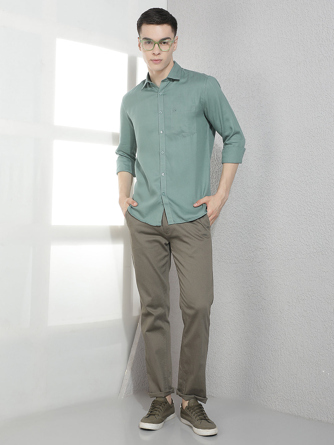 Urban Emerald Green Casual Shirt