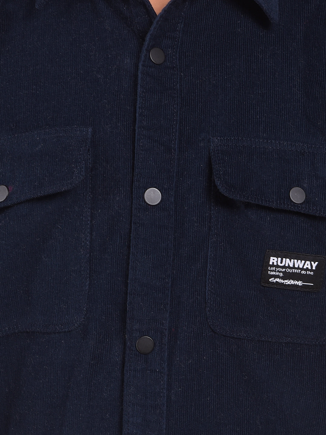Blue 100% Cotton Corduory Shirt