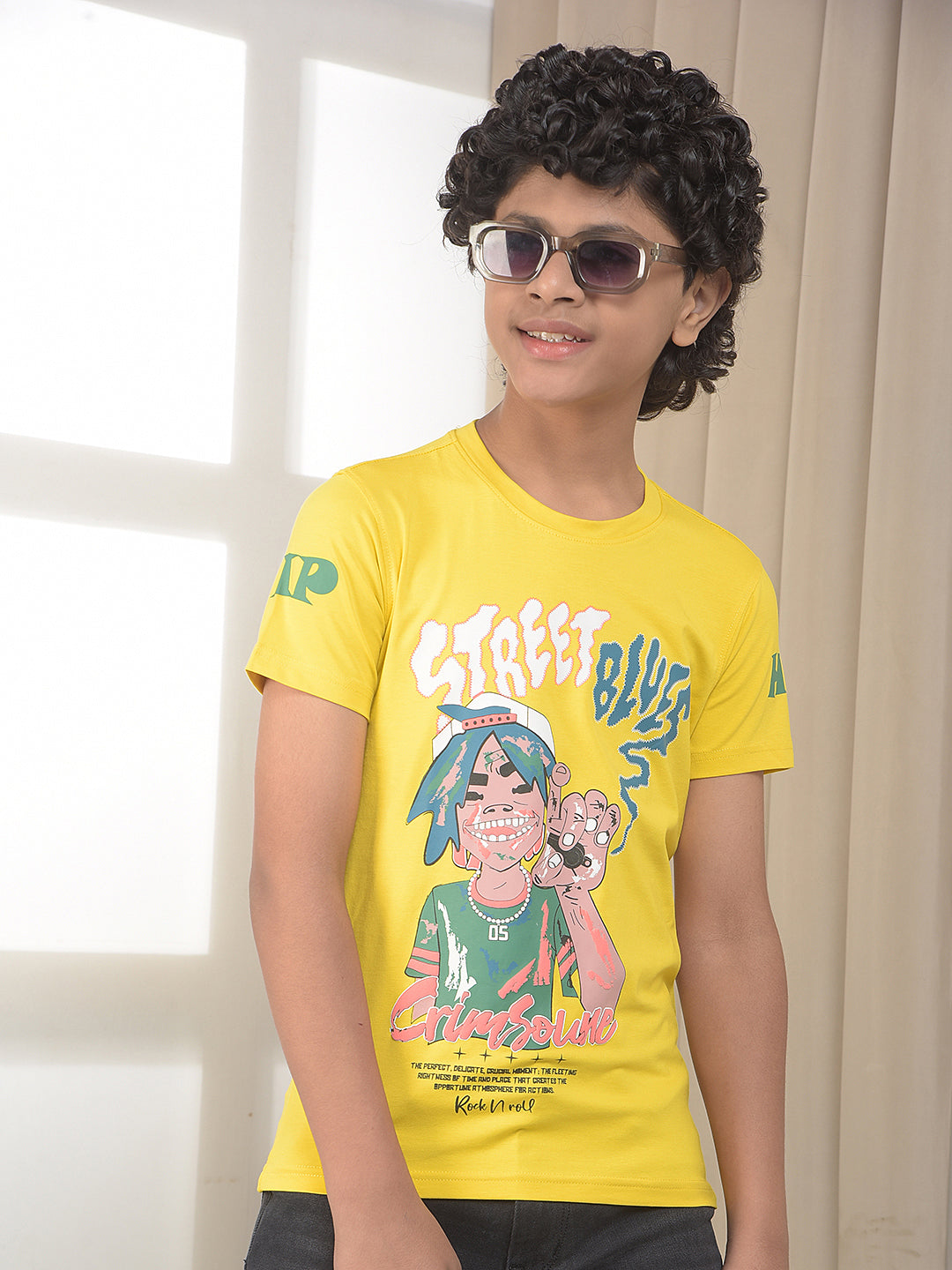 Yellow Graphic Printed T-Shirt