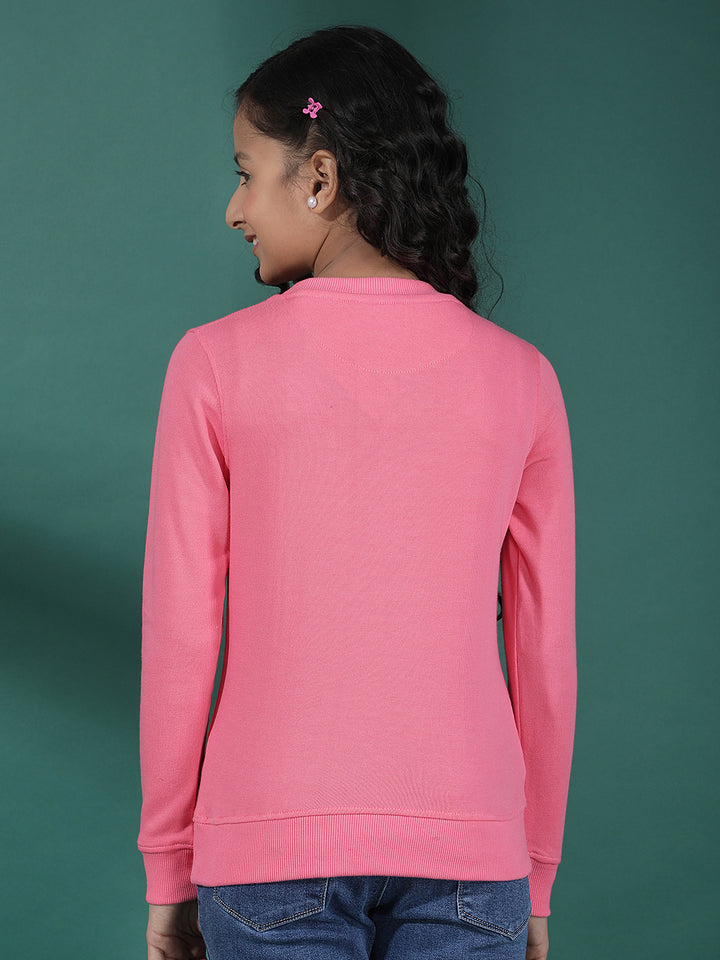 Pink Hearts Embellished Sweatshirt