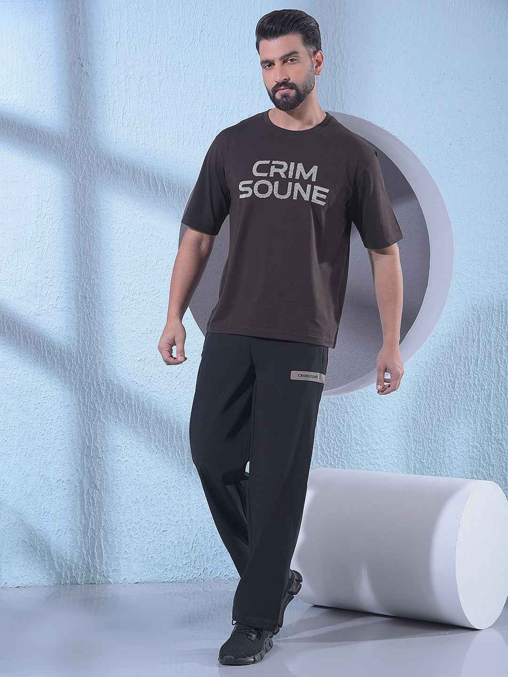 Brown Typographic Print T-Shirt