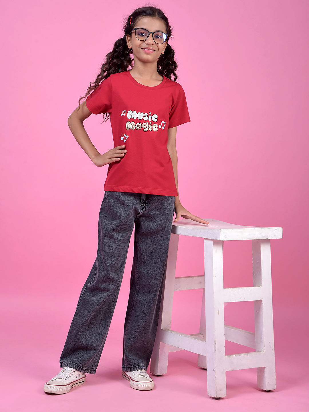 Red Graphic Print T-Shirt