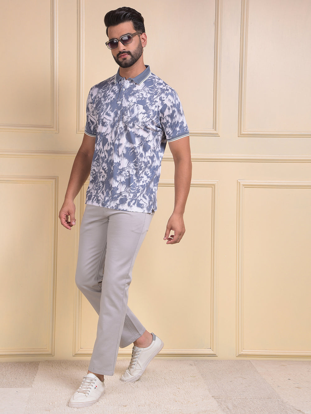 Grey Straight Trousers