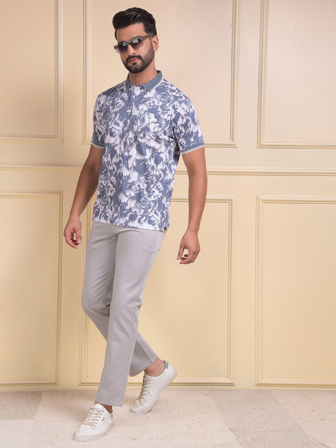 Grey Straight Trousers