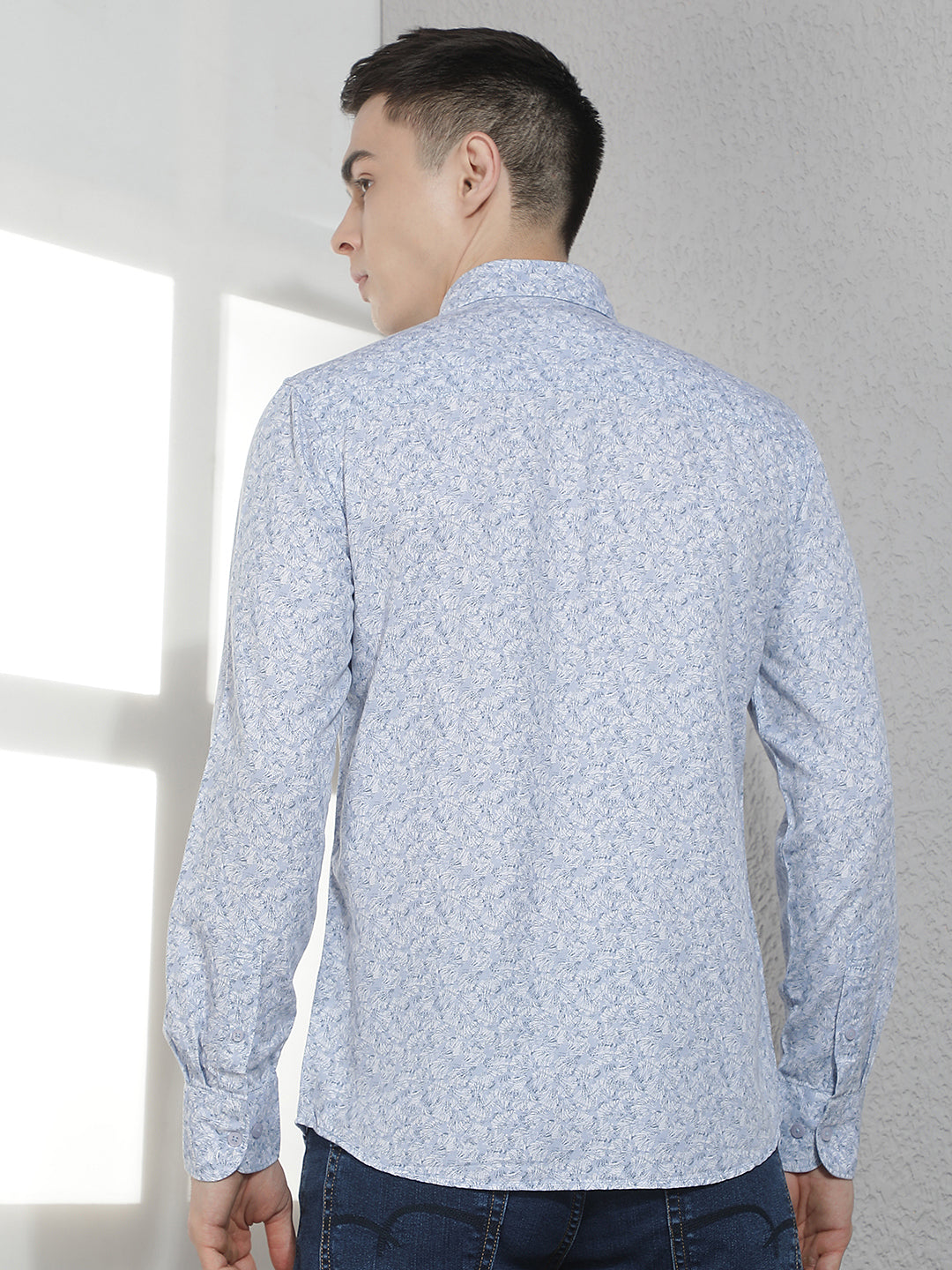 Blue Floral Print Shirt