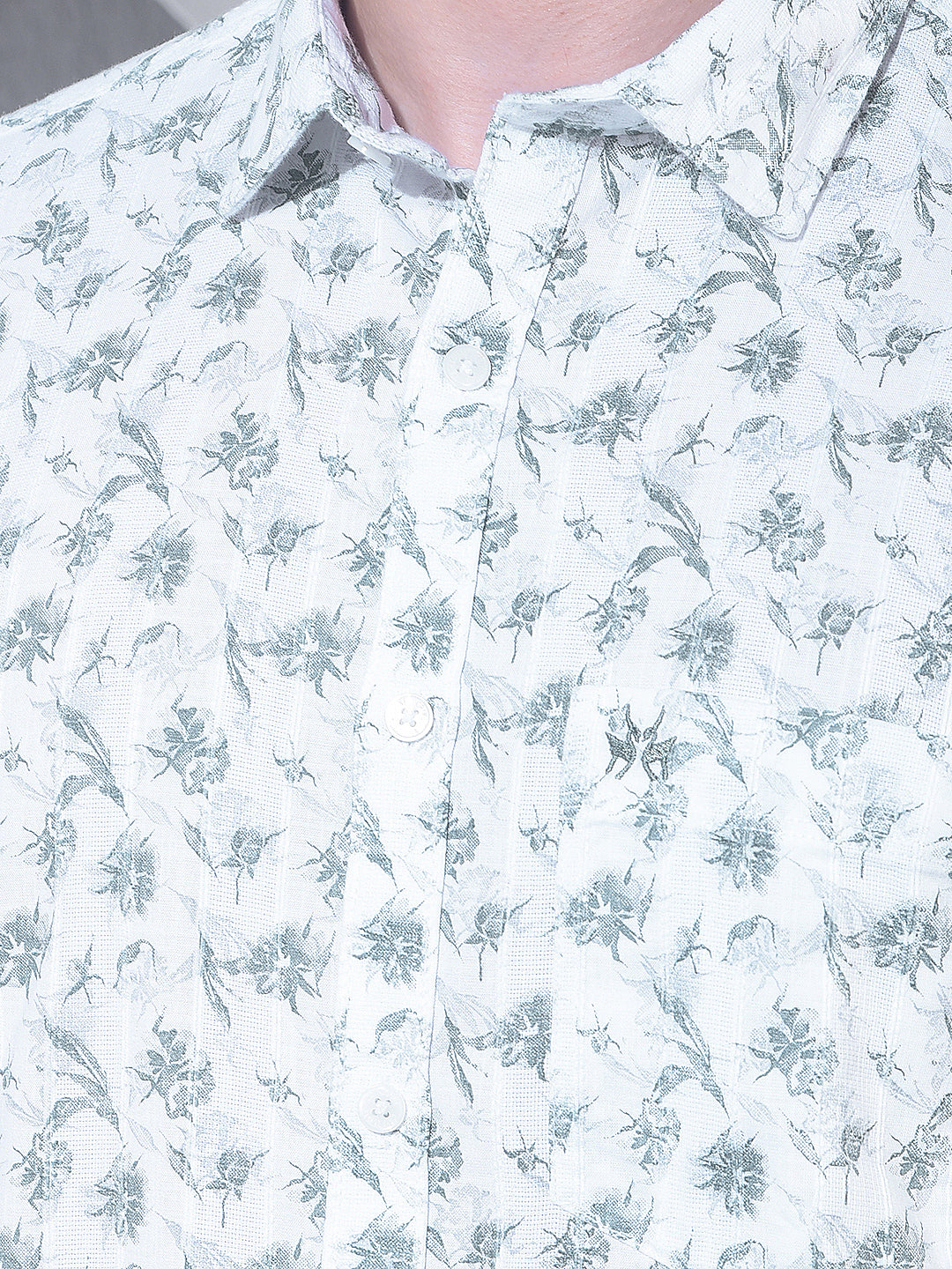 Green Floral Print Shirt