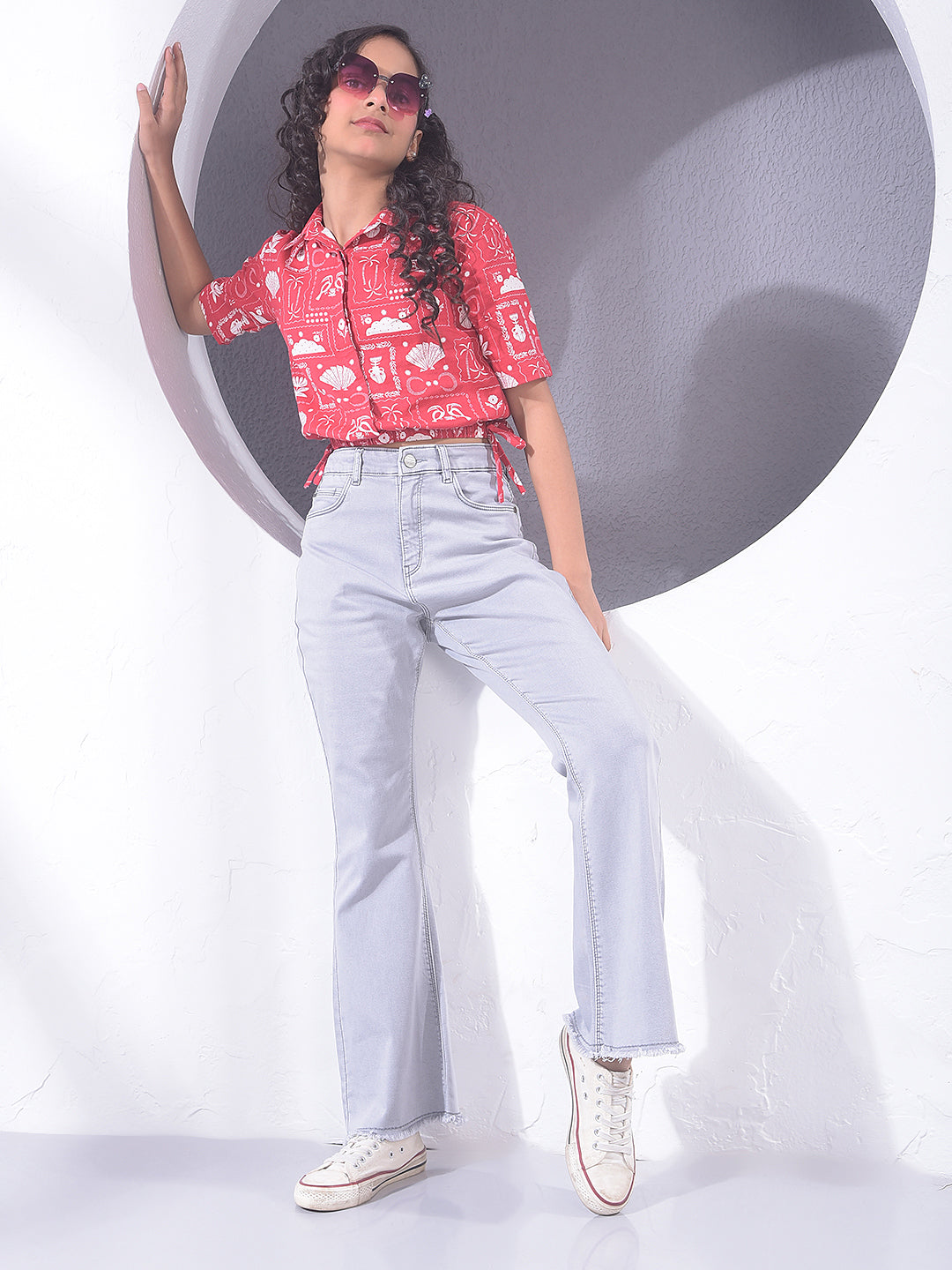 Silver Grey Soft-Wash Bootcut Jeans