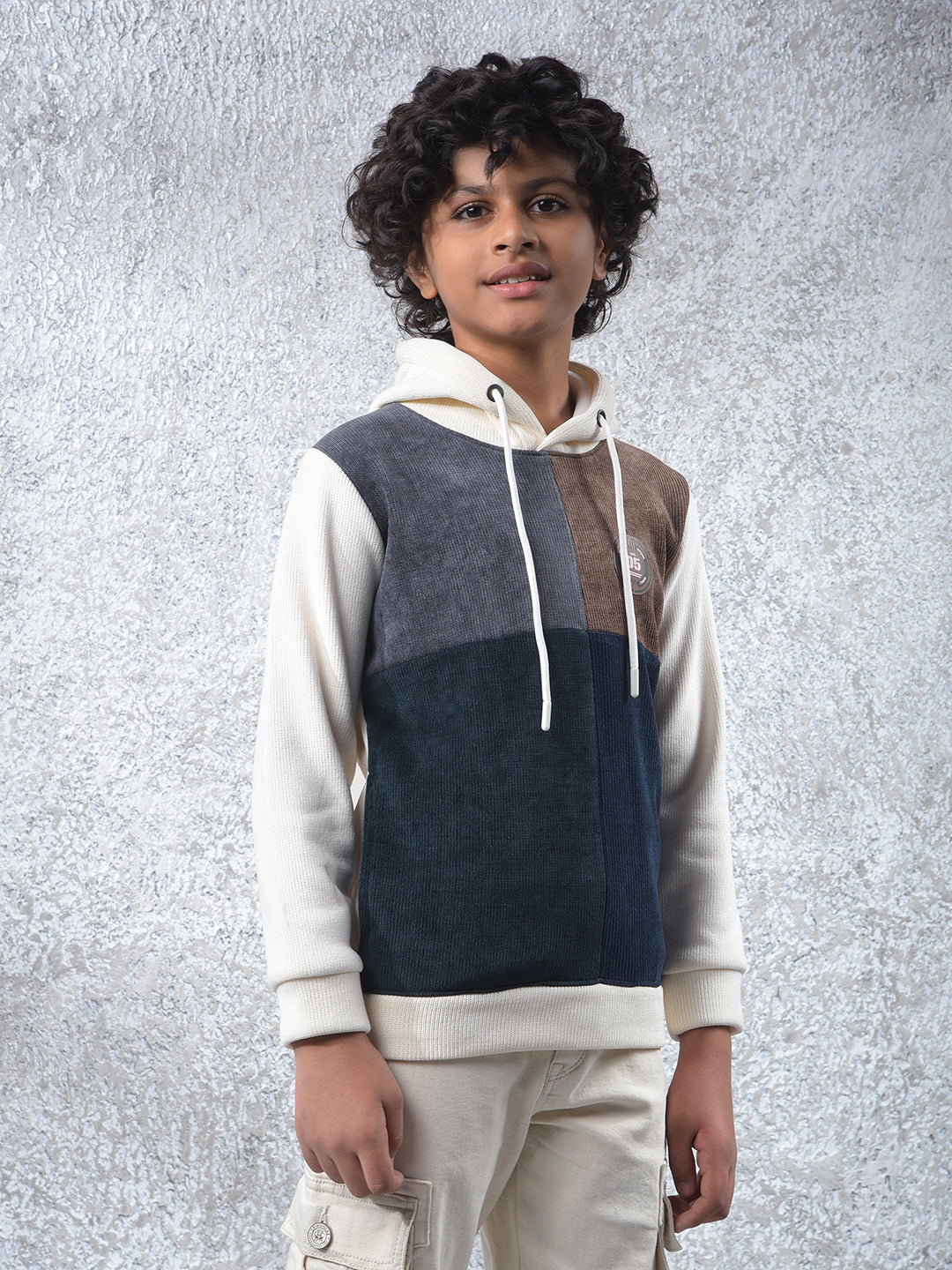 Color-Block Hooded Neck Sweatshirt