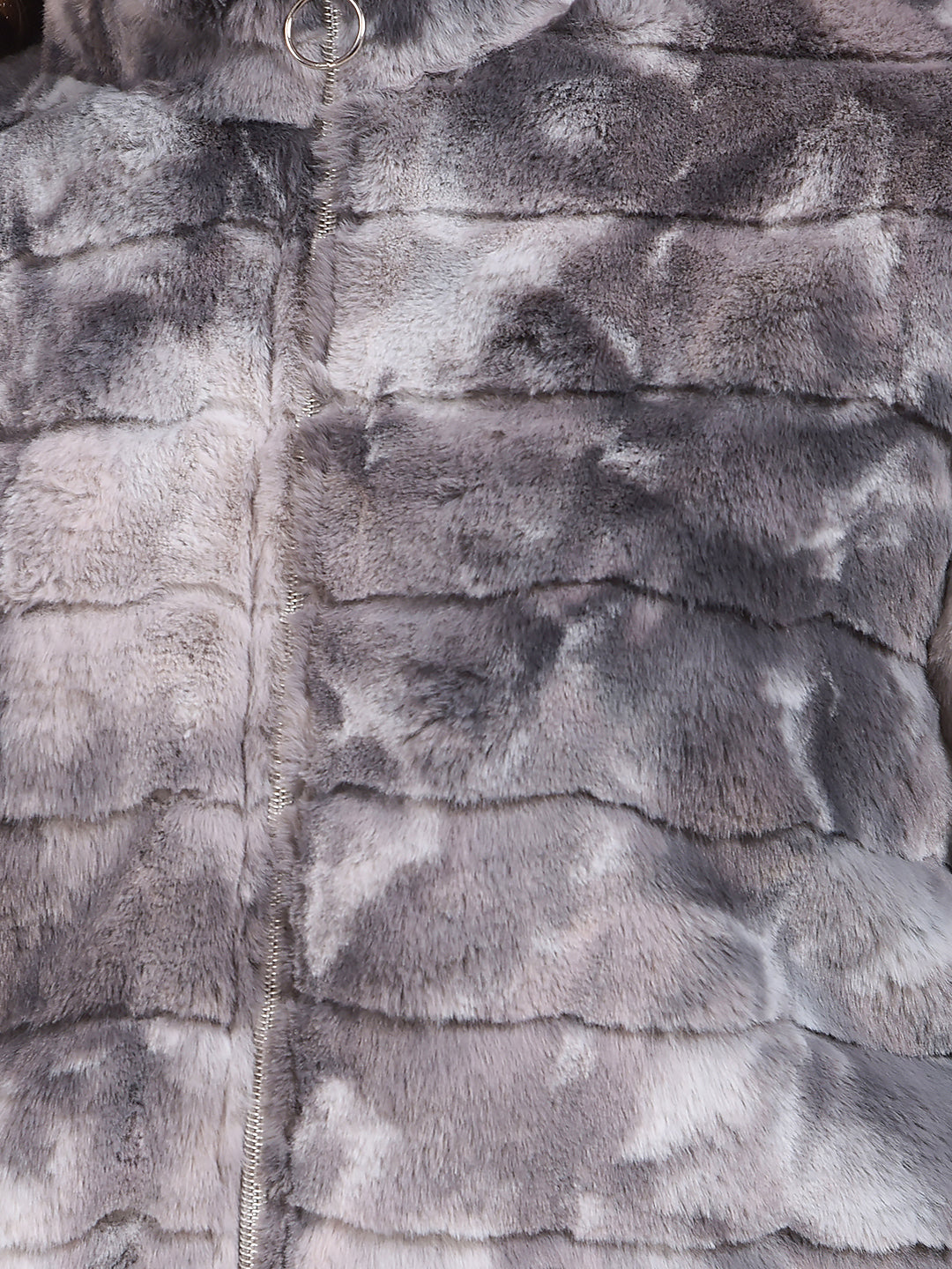 Grey Abstract Print Jacket