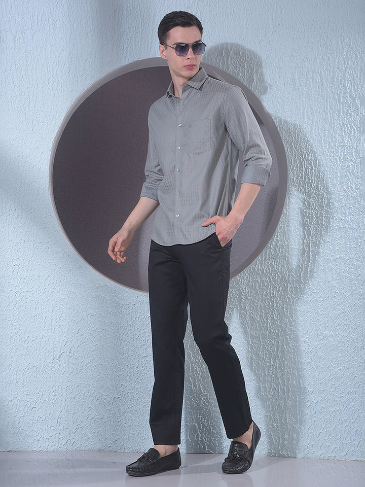 Deep Green Jacquard Shirt