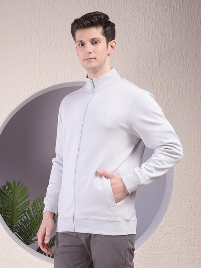 Light Grey Zip-Up Jacket