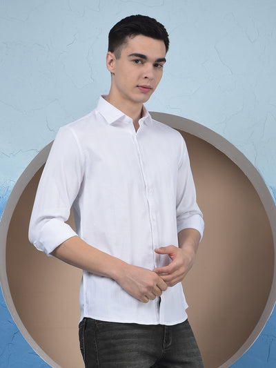 White Vertical Stripes Shirt